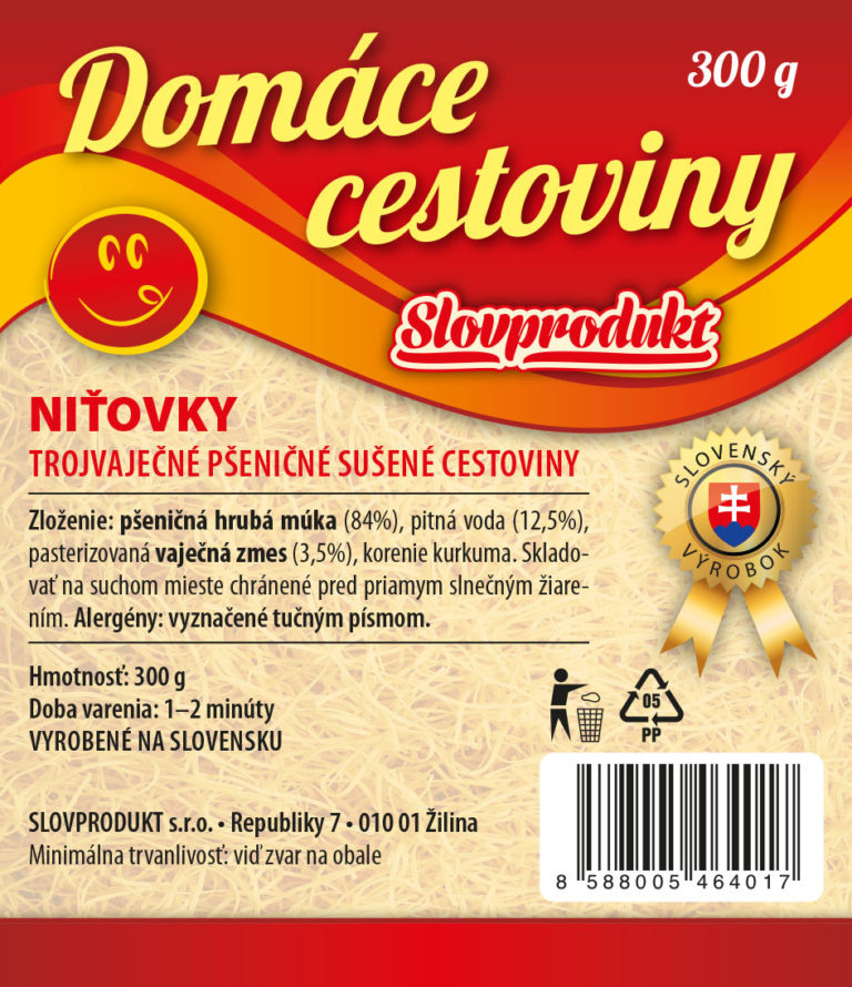 Vaječné cestoviny Niťovky