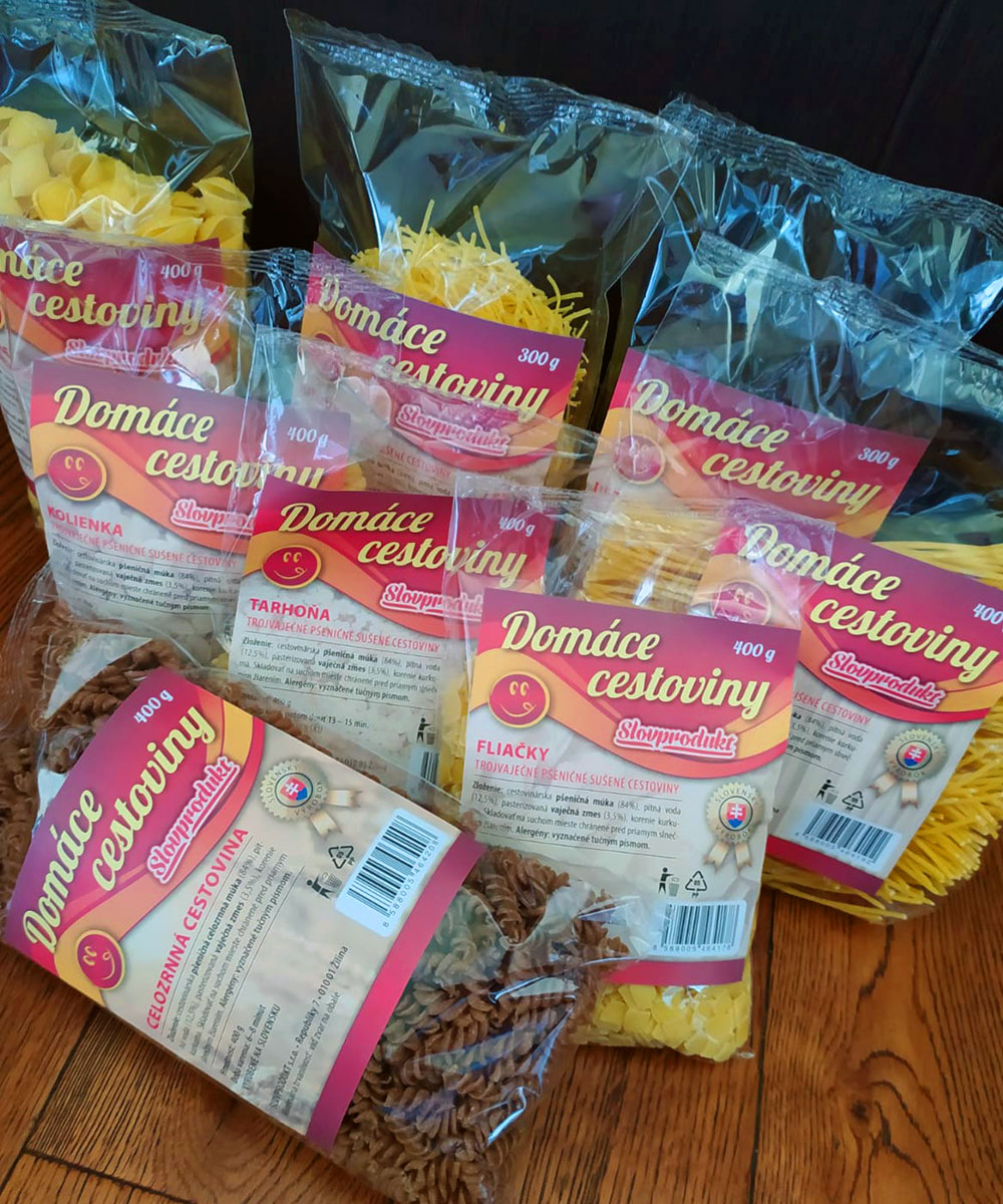 Slovprodukt - široká ponuka domácich cestovín